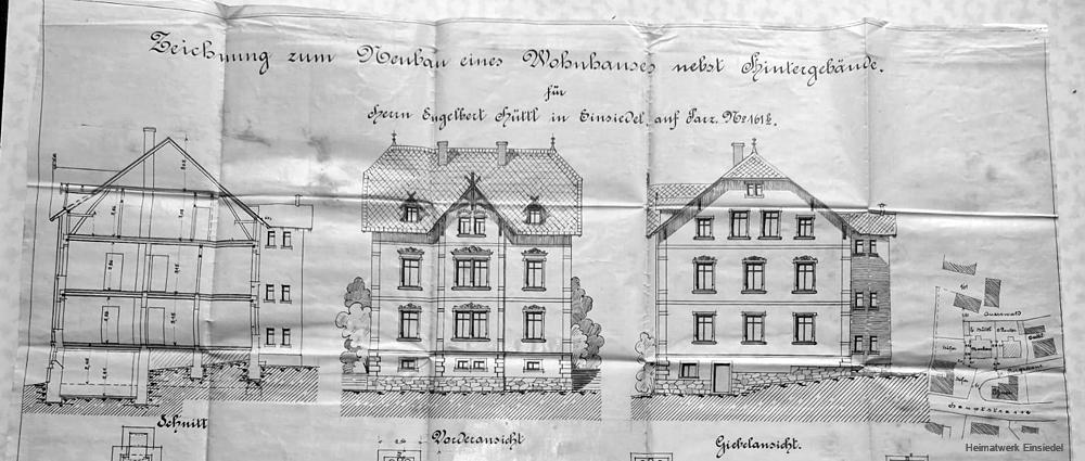 Bauzeichnung Wohnhaus Hüttl