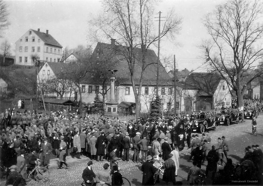 Trauerfeier für der ermordeten SA-Mann Kurt Günther in Einsiedel am 23. März 1930