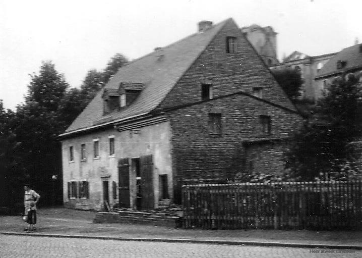 Fischer-Schmiede mit Beschlagschuppen, Einsiedel 1952