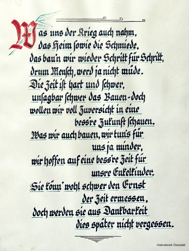 Gedicht "Was uns der Krieg auch nahm"