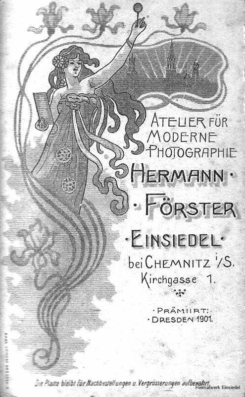 Fotoatelier Förster, Rückseite eines Fotos