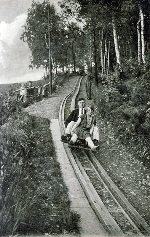 Sommerrodelbahn Einsiedel, Talfahrt, Aufnahme Ludwig Roux