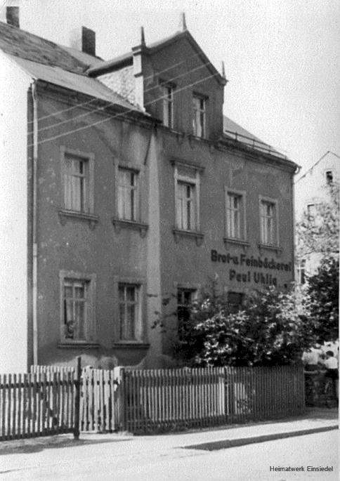 Die Bäckerei Paul Uhlig in Einsiedel in den 1960er Jahren.